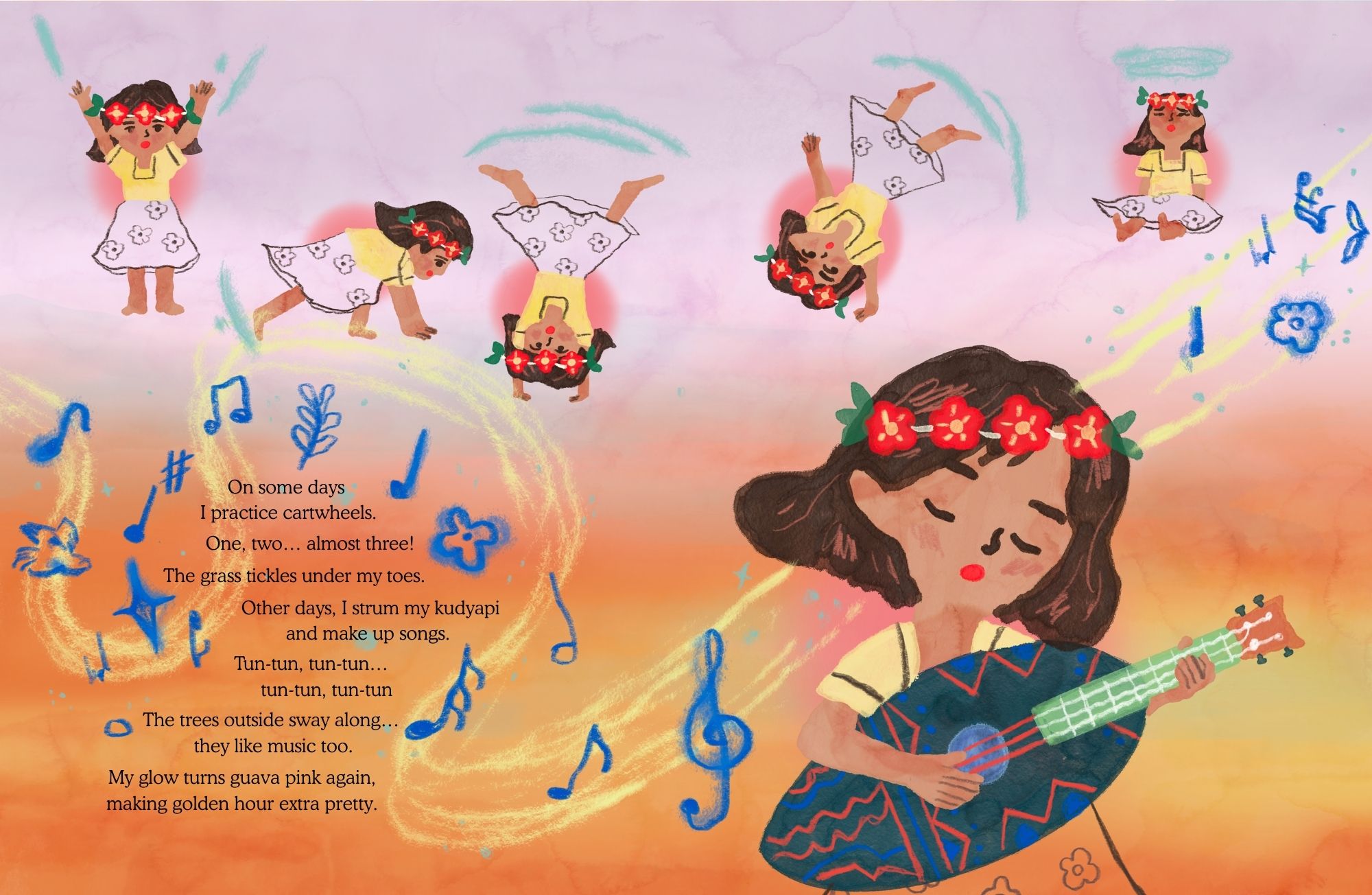 Diwa playing her kudyapi